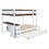 Full-Over-Full Bunk Bed with Twin size Trundle, Storage and Desk, White+Walnut LT000364AAD