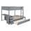 Full-Over-Full Bunk Bed with Twin size Trundle, Storage and Desk, Gray LT000364AAE