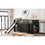 Low Twin Size Loft Bed with Cabinets, Shelves and Slide - Espresso LT000503AAP