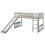 Twin size Loft Bed with Slide and Ladder, Gray LT000504AAE