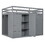 Full Size Wood Loft Bed with Built-in Wardrobes, Cabinets and Drawers, Gray LT000524AAE