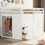 Full Size Wood Loft Bed with Built-in Wardrobes, Cabinets and Drawers, White LT000524AAK