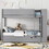Twin over Twin Bunk Bed with 2 Drawers and Multi-layer Cabinet, Gray LT000768AAE