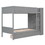 Twin over Twin Bunk Bed with 2 Drawers and Multi-layer Cabinet, Gray LT000768AAE