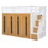 Modern Loft Bed with Two-Tone Storage Stairs and Pull-Out Wardrobes, White LT000952AAK