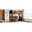 Twin size Loft Bed with Shelves and Desk, Wooden Loft Bed with Desk - Espresso LT001537AAP