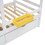 Twin over Twin Bunk Bed with 2 Drawers, 1 Storage Box, 1 Shelf, Window and Roof-White LT001608AAK-1