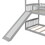 Twin over Twin Bunk Bed with Slide, House Bed with Slide, Gray LT100213AAE