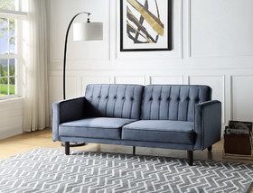 Acme Qinven Adjustable Sofa, Dark Gray Velvet LV00085