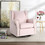 ACME Tamaki Swivel Chair w/Glider, Pink Fabric LV00923