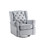 ACME Zeger Swivel Chair w/Glider, Gray Fabric LV00924