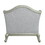 ACME Qunsia Chair w/2 Pillows, Light Gray Linen & Champagne Finish LV01119