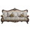 ACME Ragnar Sofa w/7 Pillows, Light Brown Linen & Cherry Finish LV01122