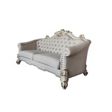 ACME Vendom II Sofa w/6 Pillows, Two Tone Ivory Fabric & Antique Pearl Finsih LV01329