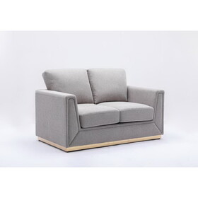 ACME Valin Loveseat, Gray Linen LV01745