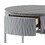 ACME Yukino End Table, Gray High Gloss & Chrome Finish LV02412