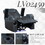 ACME Alair Power Motion Recliner w/Bluetooth Speaker & Cooling Cup Holder, Blue & Black Leather Aire LV02459