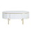 ACME Daveigh Coffee Table, White High Gloss & Gold Finish LV02464