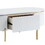 ACME Daveigh Coffee Table, White High Gloss & Gold Finish LV02464