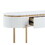 ACME Daveigh Sofa Table, White High Gloss & Gold Finish LV02466