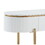 ACME Daveigh Sofa Table, White High Gloss & Gold Finish LV02466