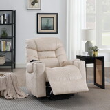 ACME Nairi Power Recliner w/Lift, Heating & Massage, Light Gray Leather Aire LV02995 LV02995
