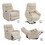 ACME Nairi Power Recliner w/Lift, Heating & Massage, Light Gray Leather Aire LV02995 LV02995