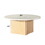 ACME Qwin Coffee Table, Marble Top & Oak Finish LV03005