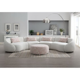ACME Sahara Sectional Sofa w/3 Pillows, Beige Boucle LV03010 LV03010