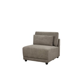 ACME Rylie Modular - Armless Chair w/Pillow, Gray Linen LV03152