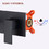 Wall Mount Faucet for Bathroom Sink or Bathtub, Single Handle 2 Holes Brass Rough-in Valve Included, Matte Black M-6002B