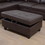 3 PC Sectional Sofa Set, (Brown) Faux Leather Right -Facing Chaise with Free Storage Ottoman M092A