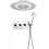 2-Handle 2-Spray High Pressure Wall Mount Shower Faucet in Polished Chrome (Valve Included) M2C-A-98009-C