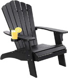Polystyrene Adirondack Chair - Black Mbm-Pkd02-Bk