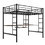 Loft Bed with Desk and Shelf, Space Saving Design,Full,Black MF285665AAB