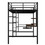 Loft Bed with Desk and Shelf, Space Saving Design,Full,Black MF285665AAB