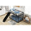 Metal Bunk Bed with Slide, Twin over Twin, Black MF285671AAB