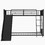 Metal Bunk Bed with Slide, Twin over Twin, Black MF285671AAB