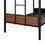 Twin-Over-Twin Bunk Bed Style Steel Frame Bunk Bed with Safety Rail, Built-in Ladder for Bedroom, Dorm, Boys, Girls, Adults MF291653AAD