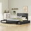 Metal Full Size Storage Platform Bed with Twin Size Trundle and 2 Drawers, Black MF306036AAB