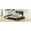 Metal Full Size Storage Platform Bed with Twin Size Trundle and 2 Drawers, Black MF306036AAB