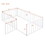 Twin Size Metal Floor Bed Frame with Fence and Door, White MF307108AAK