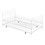 Twin Size Metal Daybed with Curved Handle Design and Twin Size Trundle, White MF314054AAK