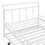 Twin Size Metal Daybed with Curved Handle Design and Twin Size Trundle, White MF314054AAK