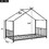 Twin Size Metal House Platform Bed, Black MF322835AAB