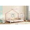 Twin Size Metal House Platform Bed, Pink MF322835AAH