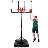 Portable Basketball Hoop & Goal, Outdoor Basketball System with 6.6-10ft Height Adjustment for Youth, Adults Ms196479Aaj
