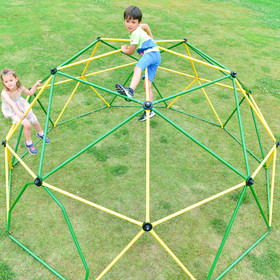 Kids Climbing Dome Tower - 12 ft Jungle Gym Geometric Playground Dome Climber Monkey Bars Play Center, Rust & UV Resistant Steel Supporting 1000 LBS MS292401AAF