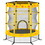 55 inch Kids Trampoline with Safety Enclosure Net, 4.5FT Outdoor Indoor Trampoline for Kids (Yellow) MS311751AAL