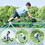 12ft Geometric Dome Climber Play Center, Kids Climbing Dome Tower with Hammock, Rust & UV Resistant Steel Supporting 1000 LBS MS322584AAF